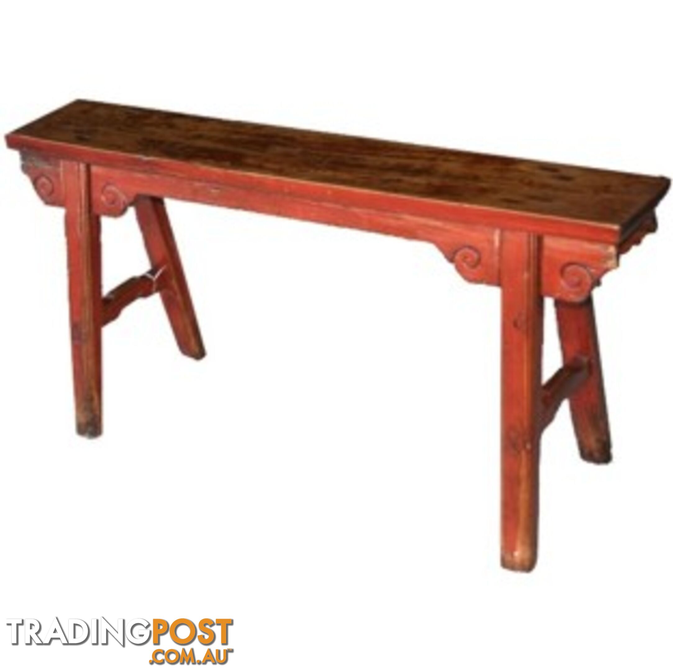 Red Chinese Martial Arts Bench