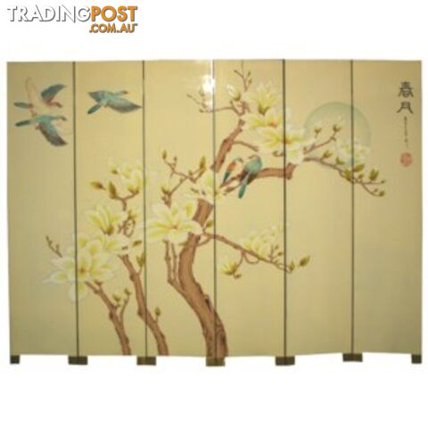 6-Panel Chinese Fold Up Screen - Spring Moon