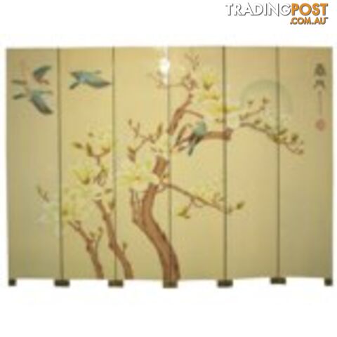 6-Panel Chinese Fold Up Screen - Spring Moon