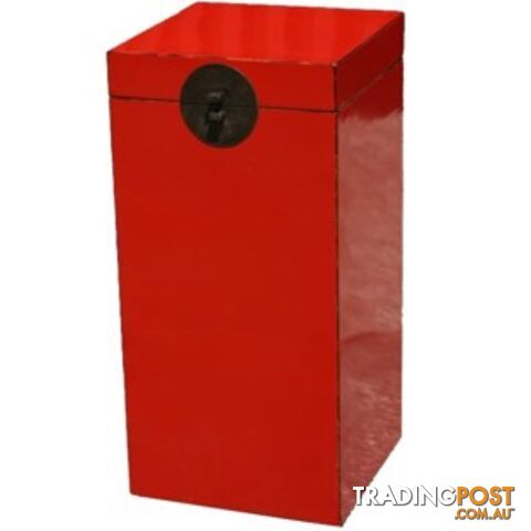 Red Chinese Wood Tall Trunk