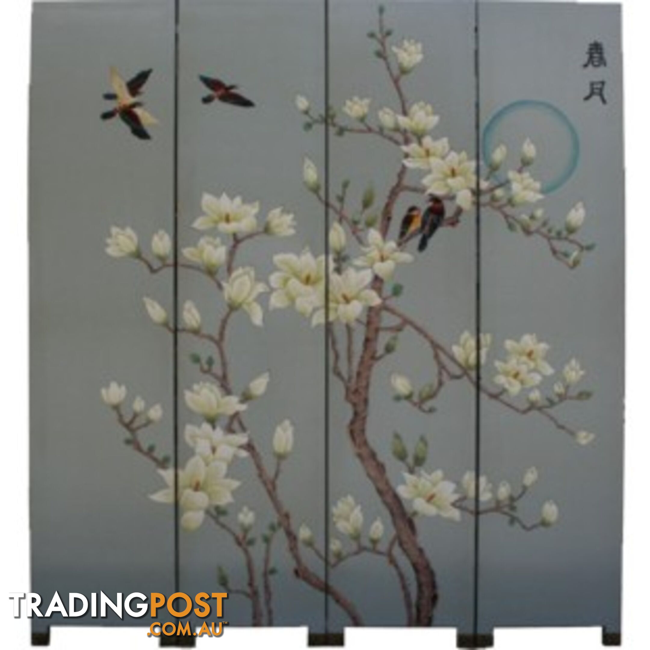 Oriental Chinese Screen Room Divider - Spring Moon