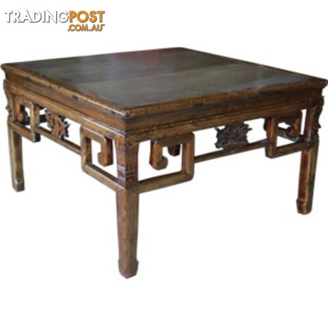 Chinese Antique Wood Carved Coffee Table