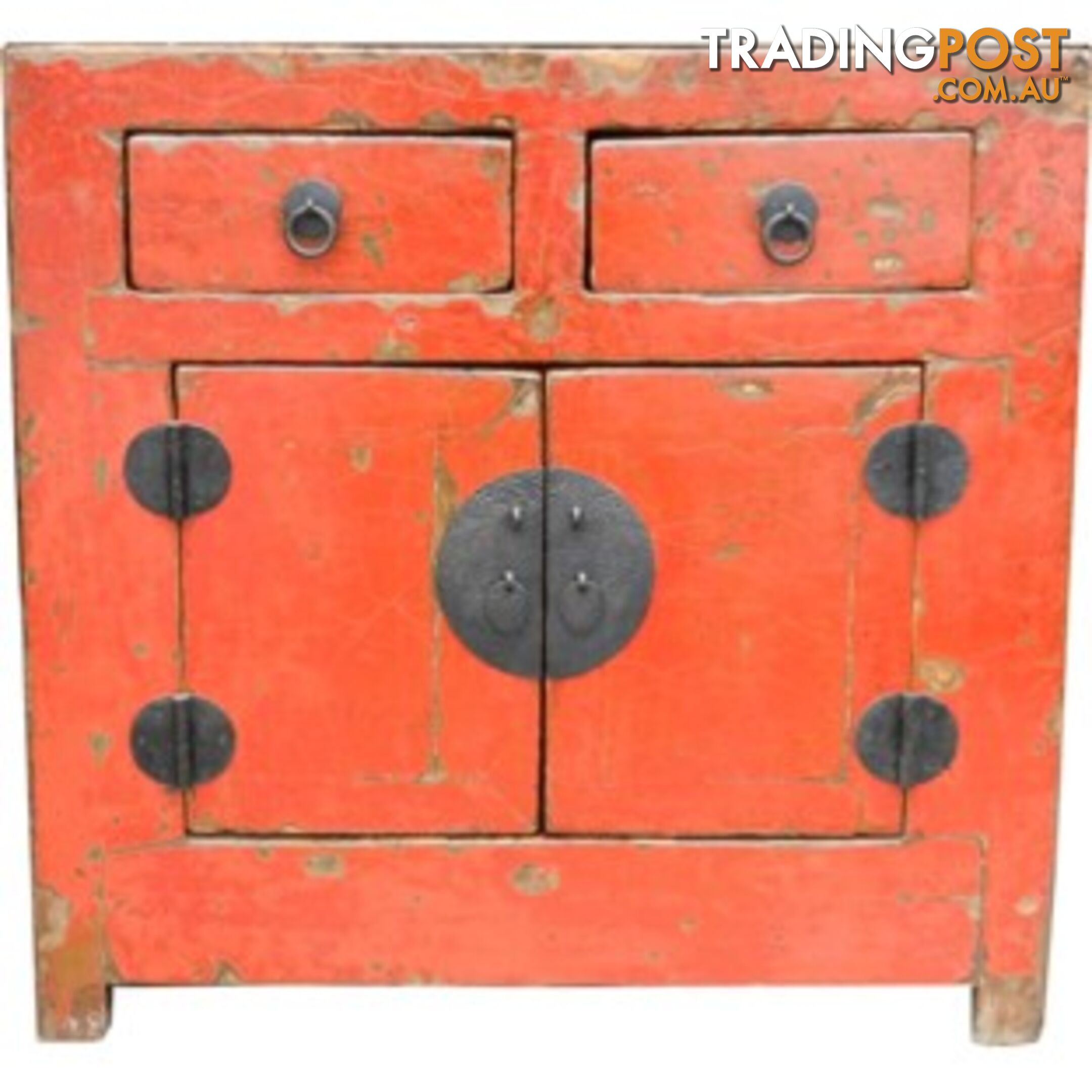 Original Red Shanxi Chinese Antique Cabinet