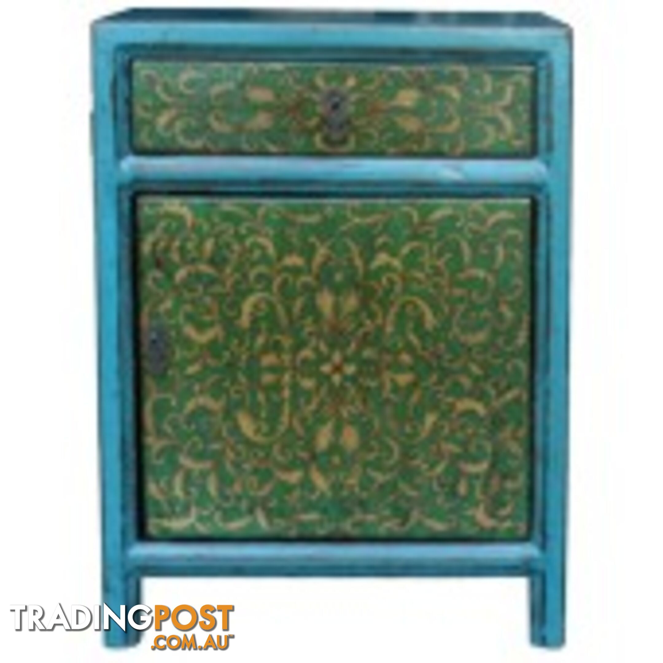 Tibetan Painted Bedside Table