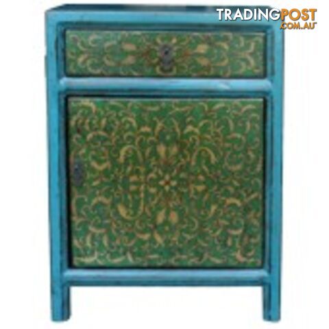 Tibetan Painted Bedside Table