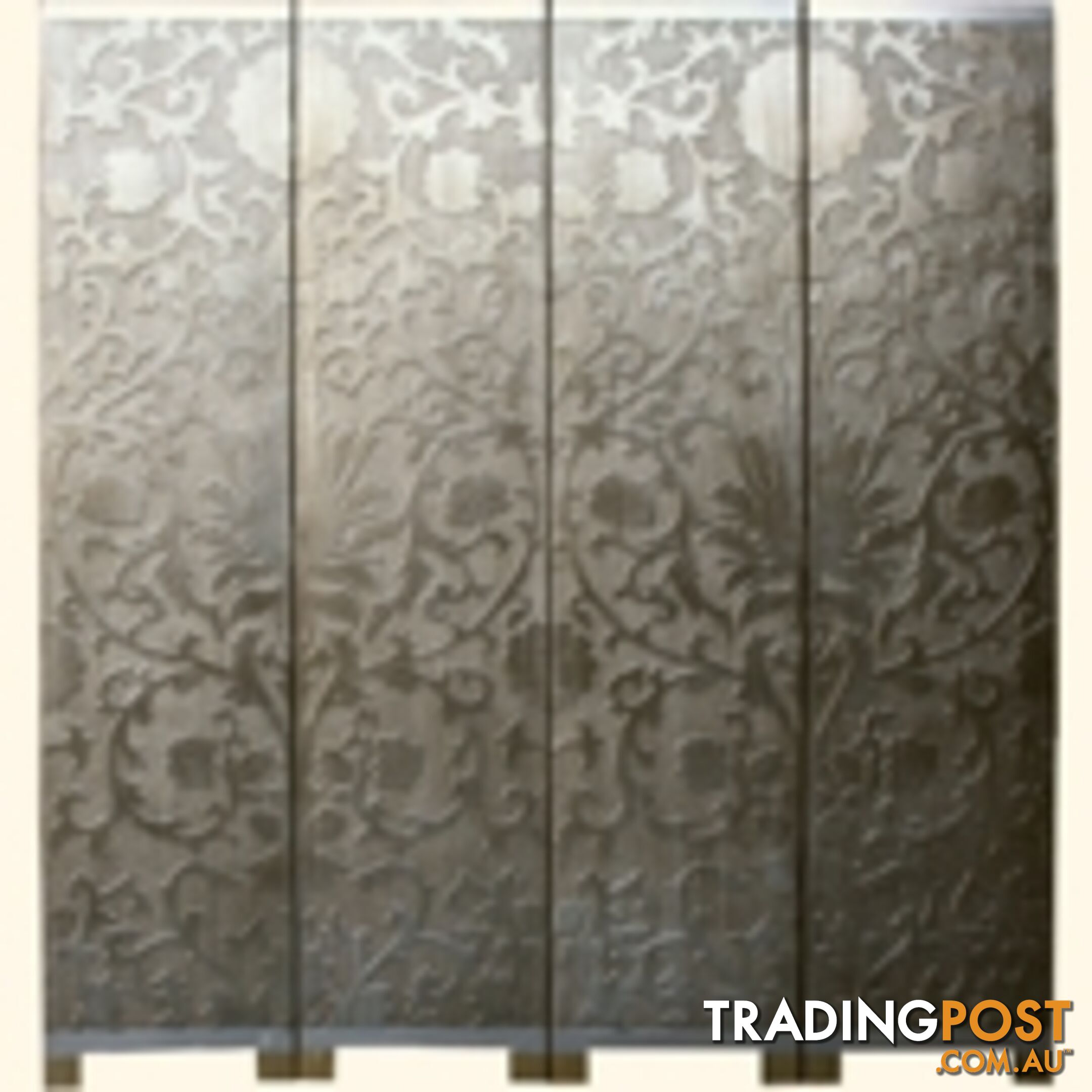 French Silver Room Divider Screen - Sun Flowers