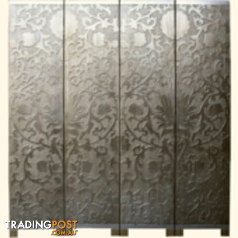 French Silver Room Divider Screen - Sun Flowers