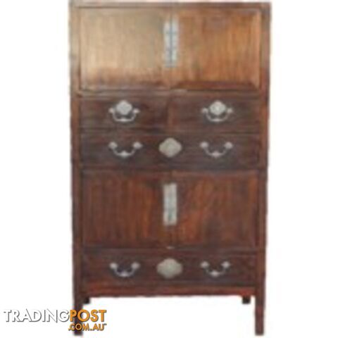 Huge Chinese Antique Burl wood Cabinet