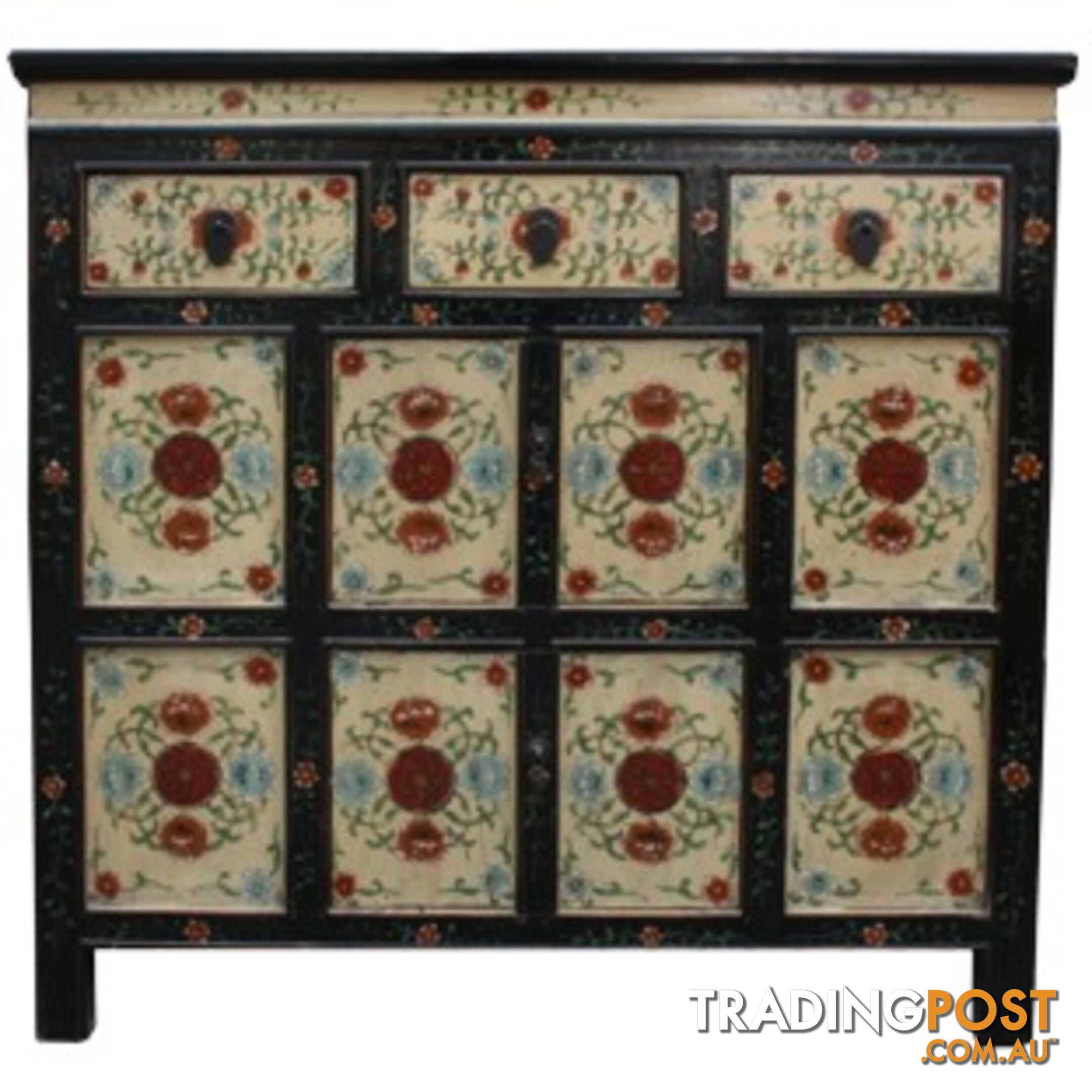 Chinese Antique Painted Tibetan Sideboard