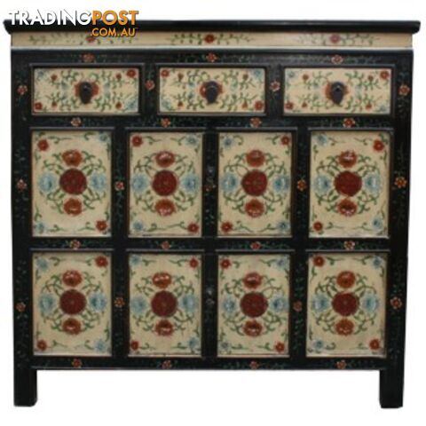 Chinese Antique Painted Tibetan Sideboard