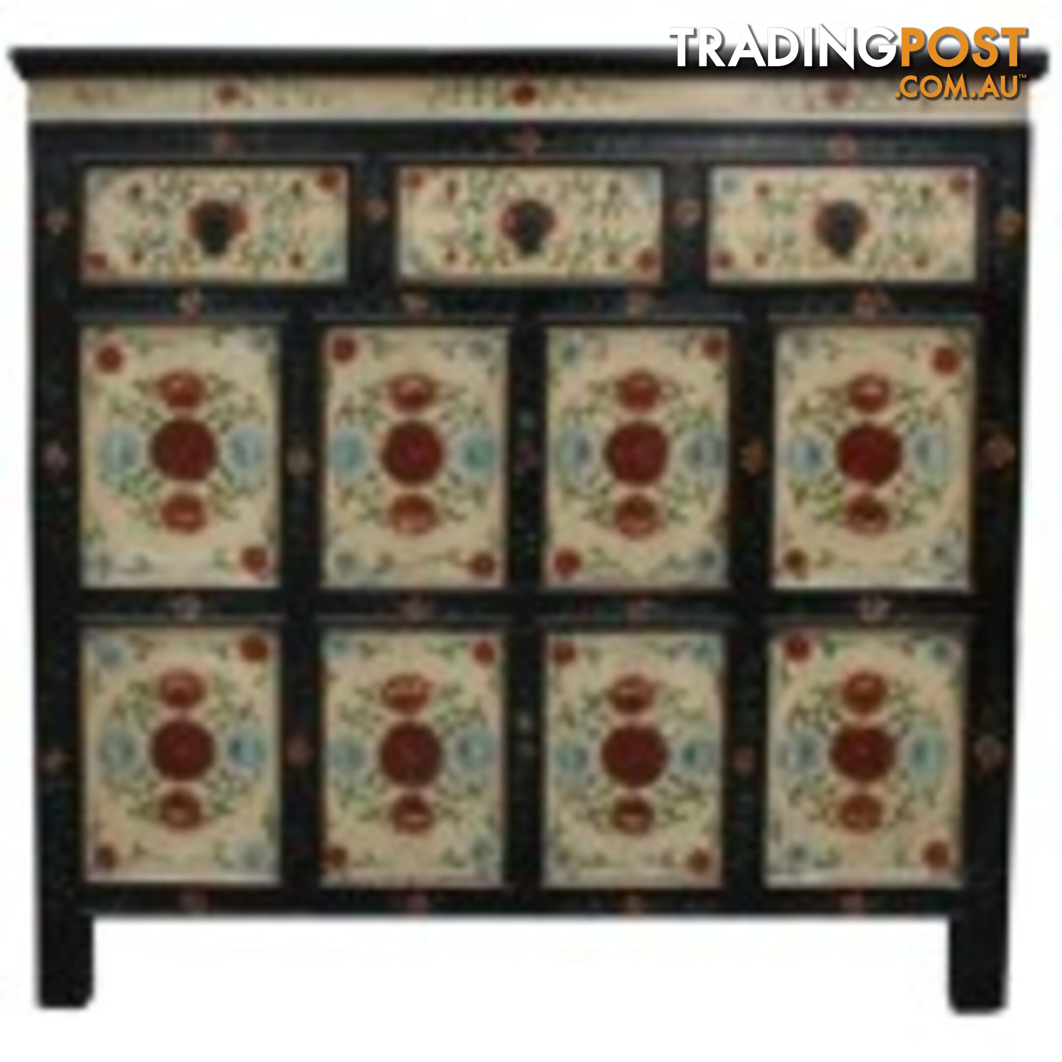 Chinese Antique Painted Tibetan Sideboard