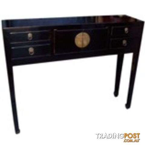 Black Oriental Chinese Hallway Table