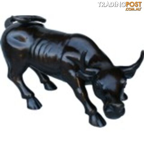 Wall Street Charging Bull Ox Brass Statue 64cm