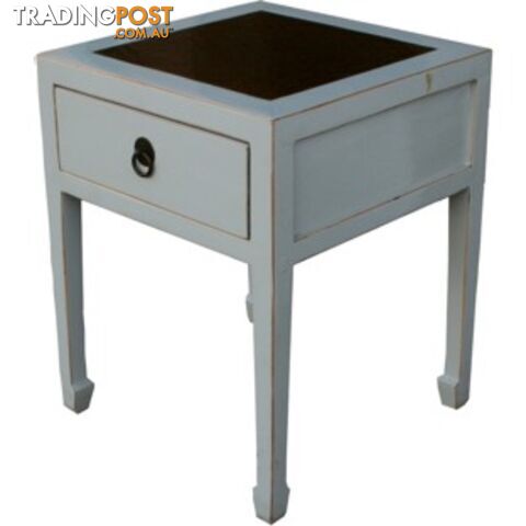 Chinese Grey Rattan Top Side Table - photo 2 of 2