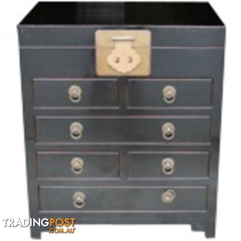 Black Lacquer Bedside Chest