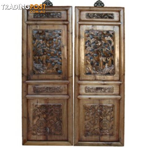 Chinese Carved Wall Hanging Screen - photo 2 of 2