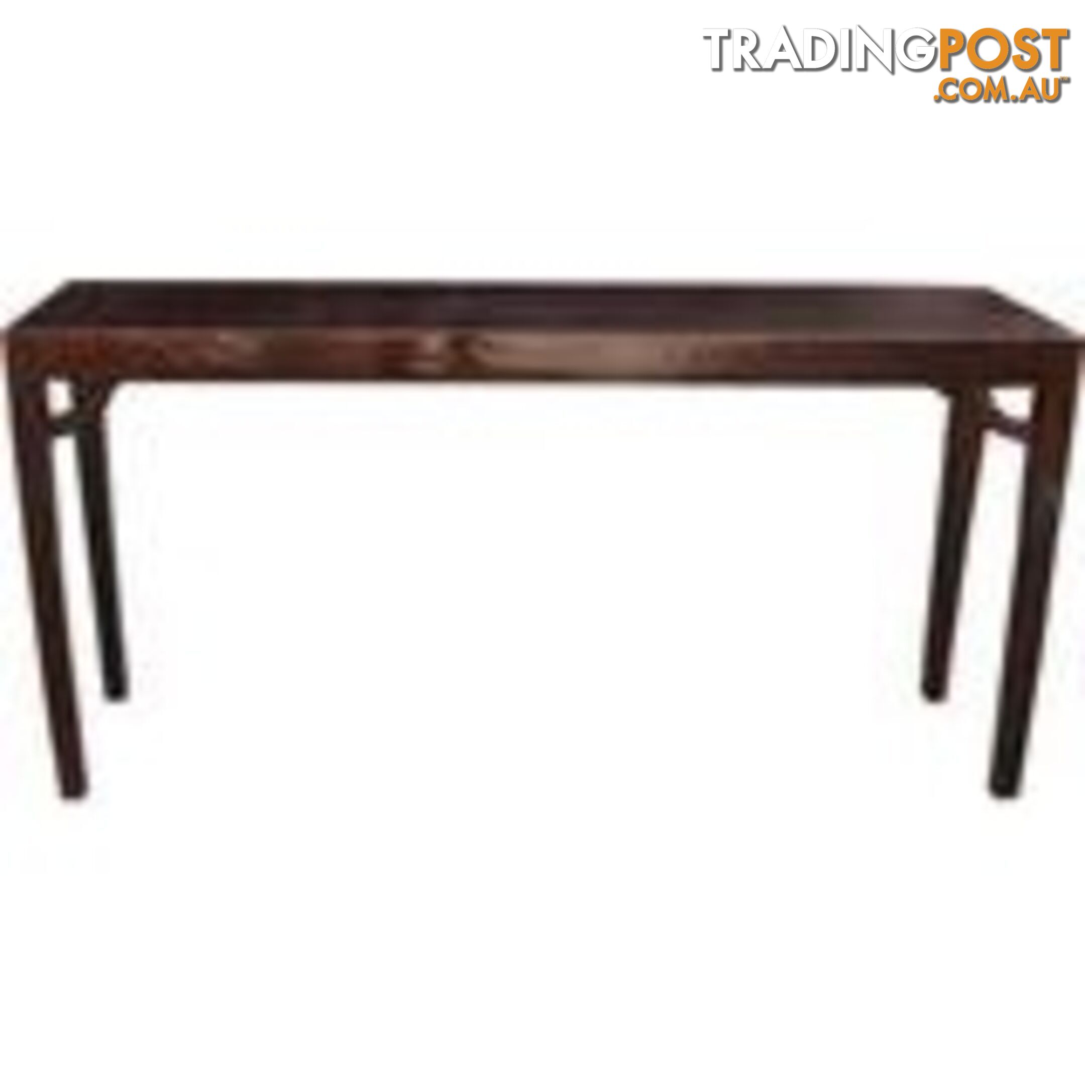 Chinese Dark Brown Console Table with Corner Legs