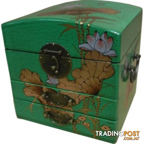 Dome Top Green Two Drawers Mirror Box - Dragonfly - photo 2 of 2