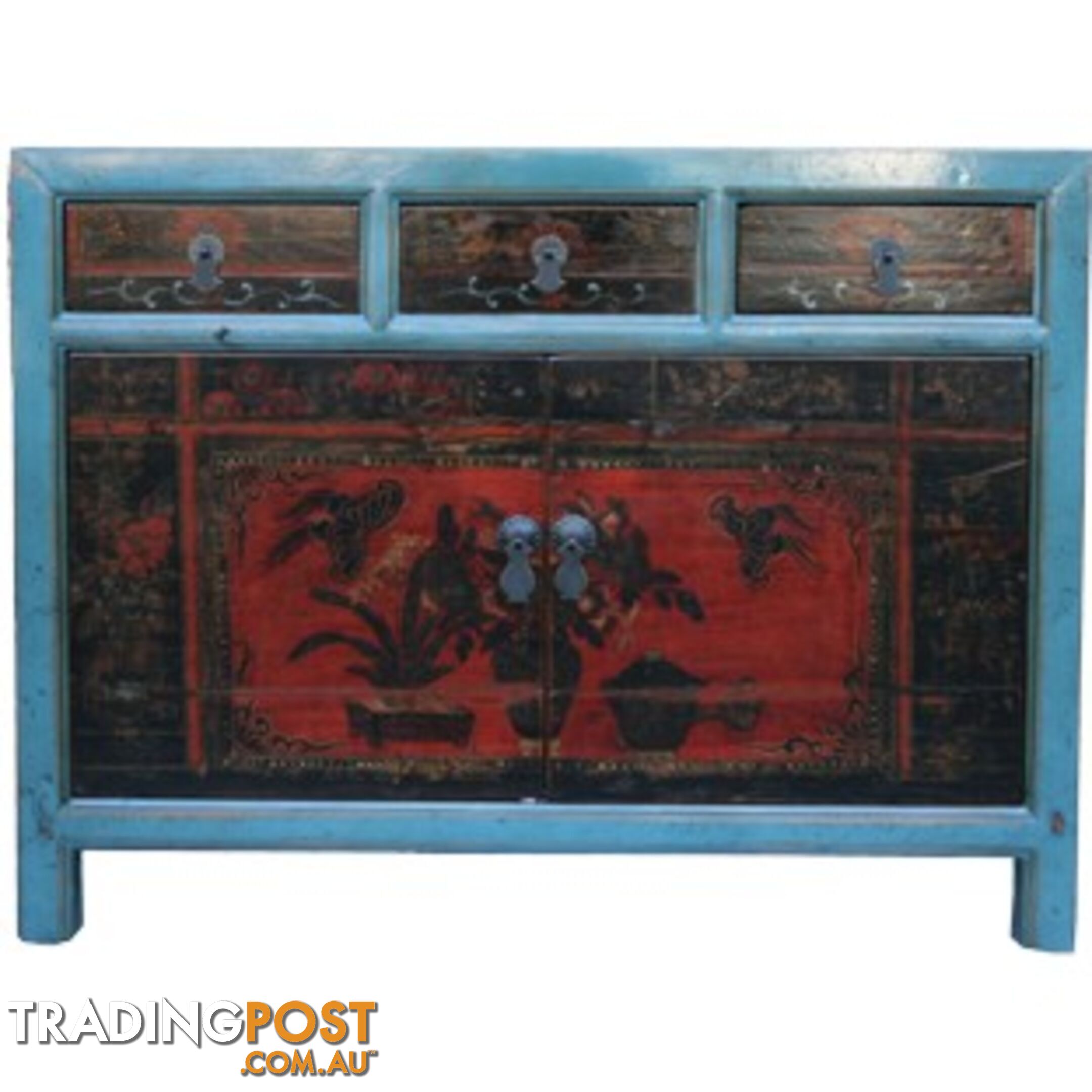 Short Antique Mongolian Sideboard