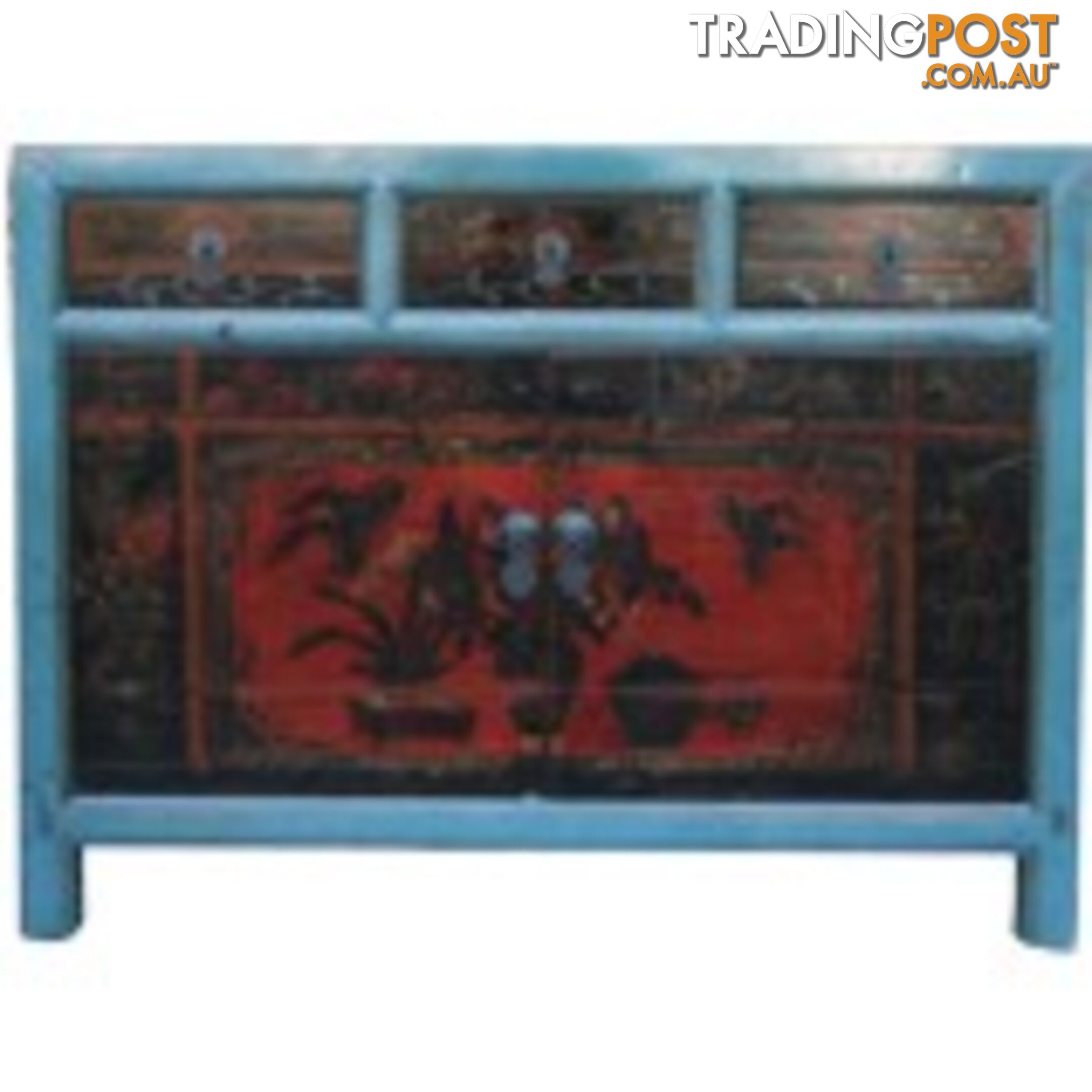 Short Antique Mongolian Sideboard