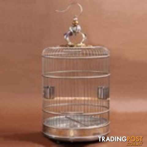 Gold Stainless Steel Bird Cage 42cm