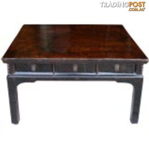 Brown Four Drawers Asian Antique Coffee Table