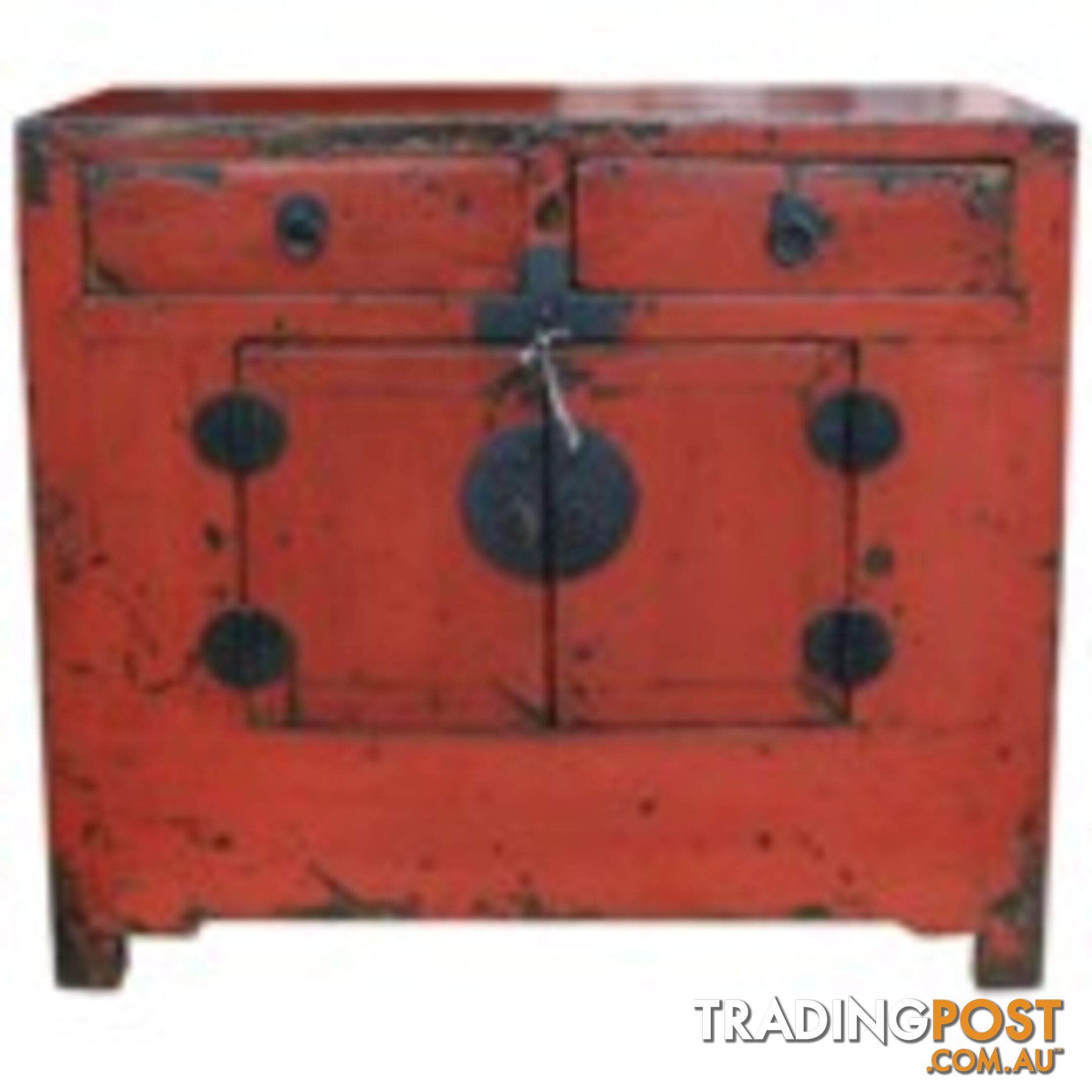 Original Red Shanxi Chinese Antique Cabinet