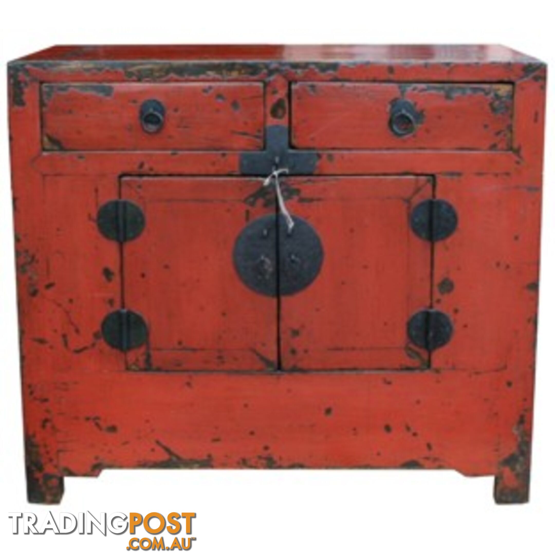 Original Red Shanxi Chinese Antique Cabinet
