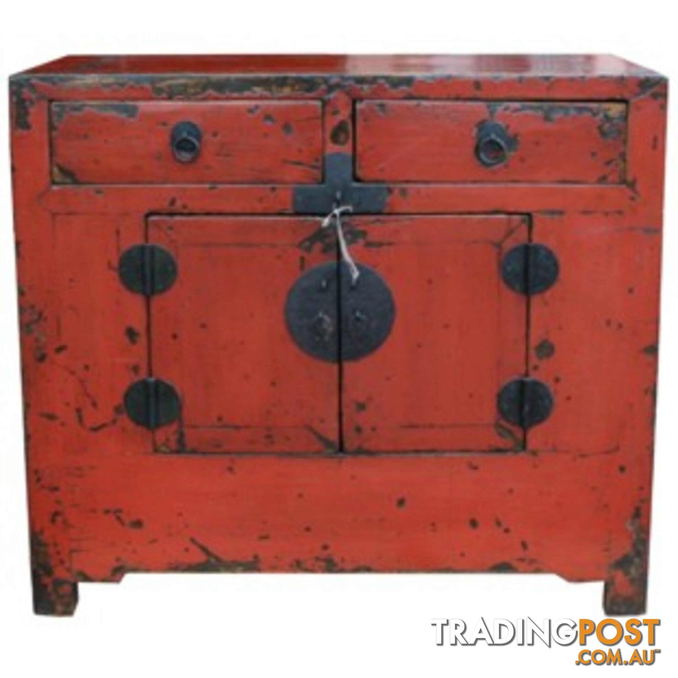 Original Red Shanxi Chinese Antique Cabinet