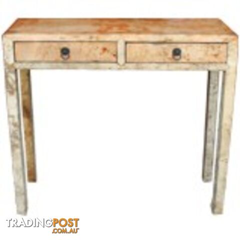 Beige Oriental Original Leather Hallway Table