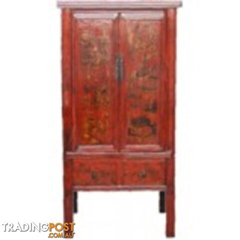 Chinese Painted Medium Cabinet Shanxi Province Origin