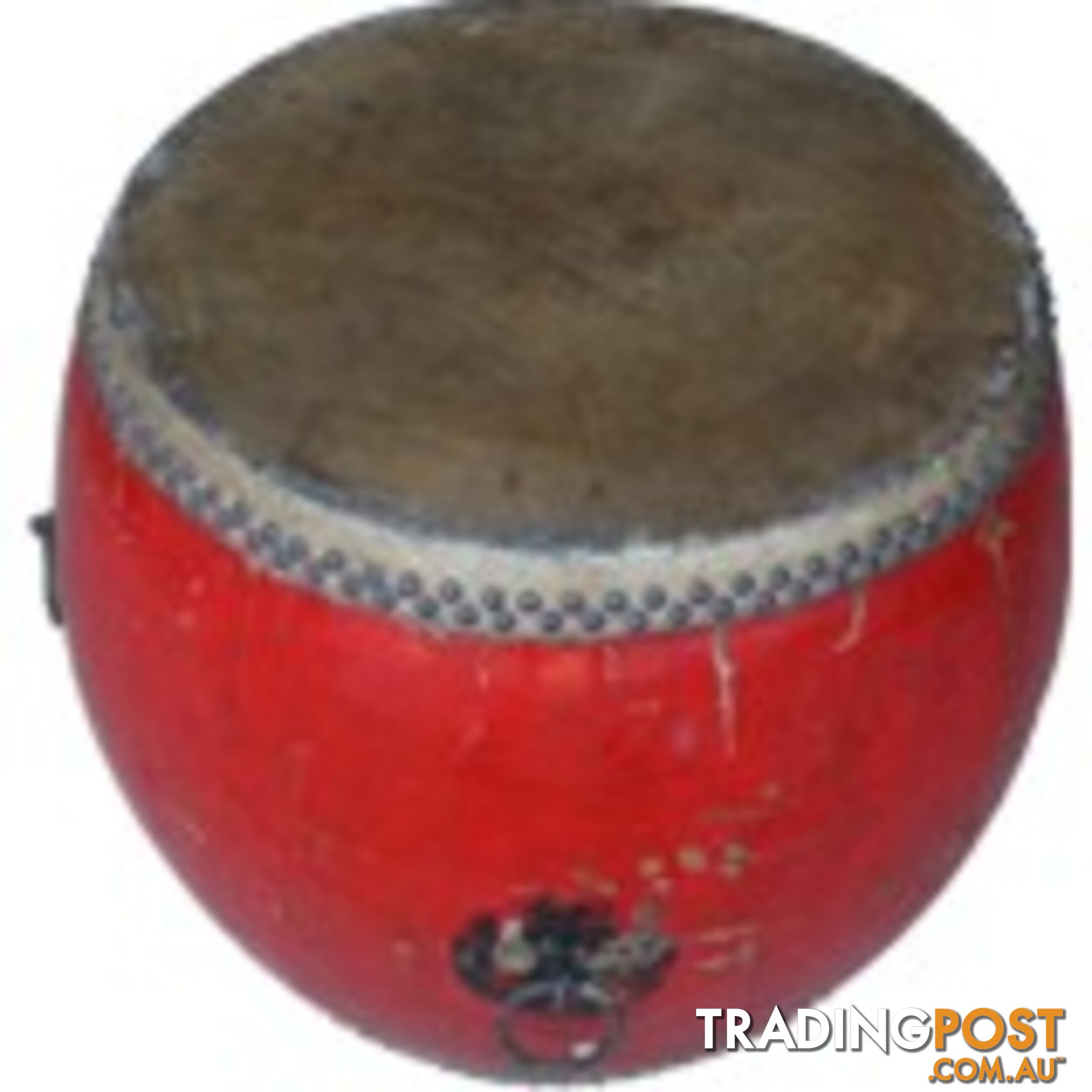 Chinese Antique Wood and Leather Drum