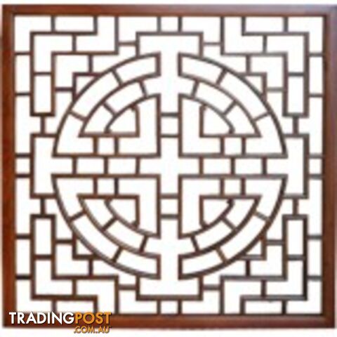 New Chinese Art Square Lattice Wall Hanging Screen