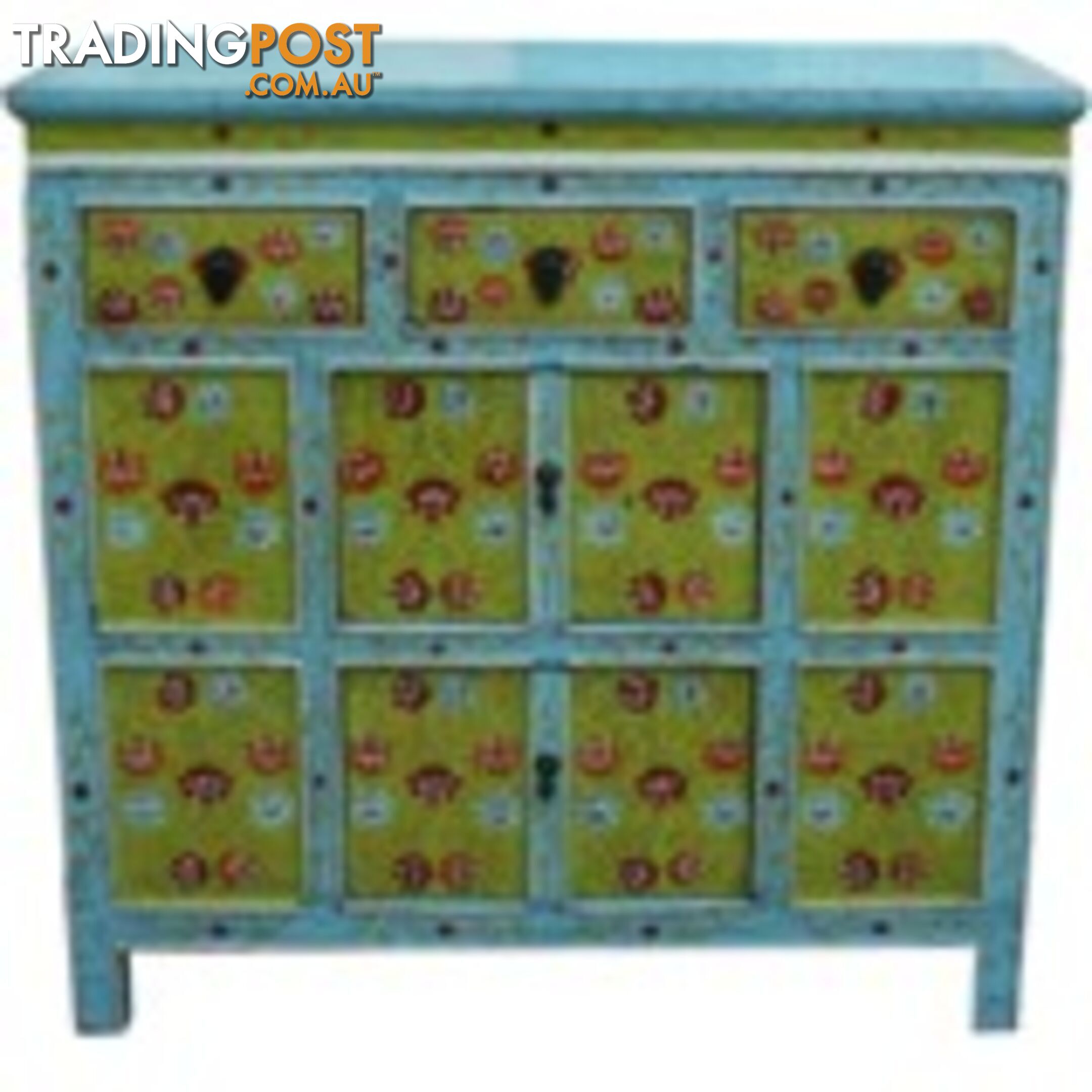 Chinese Antique Painted Tibetan Sideboard