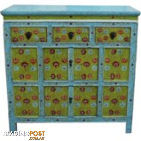 Chinese Antique Painted Tibetan Sideboard