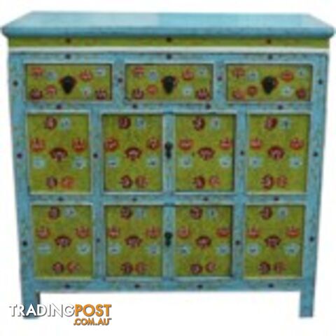 Chinese Antique Painted Tibetan Sideboard