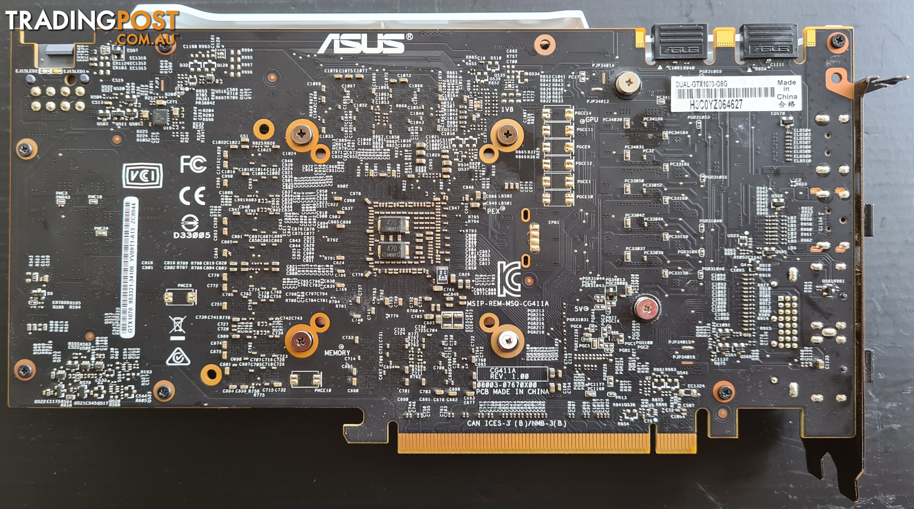 Asus Geforce GTX 1070 Dual OC 8GB GPU