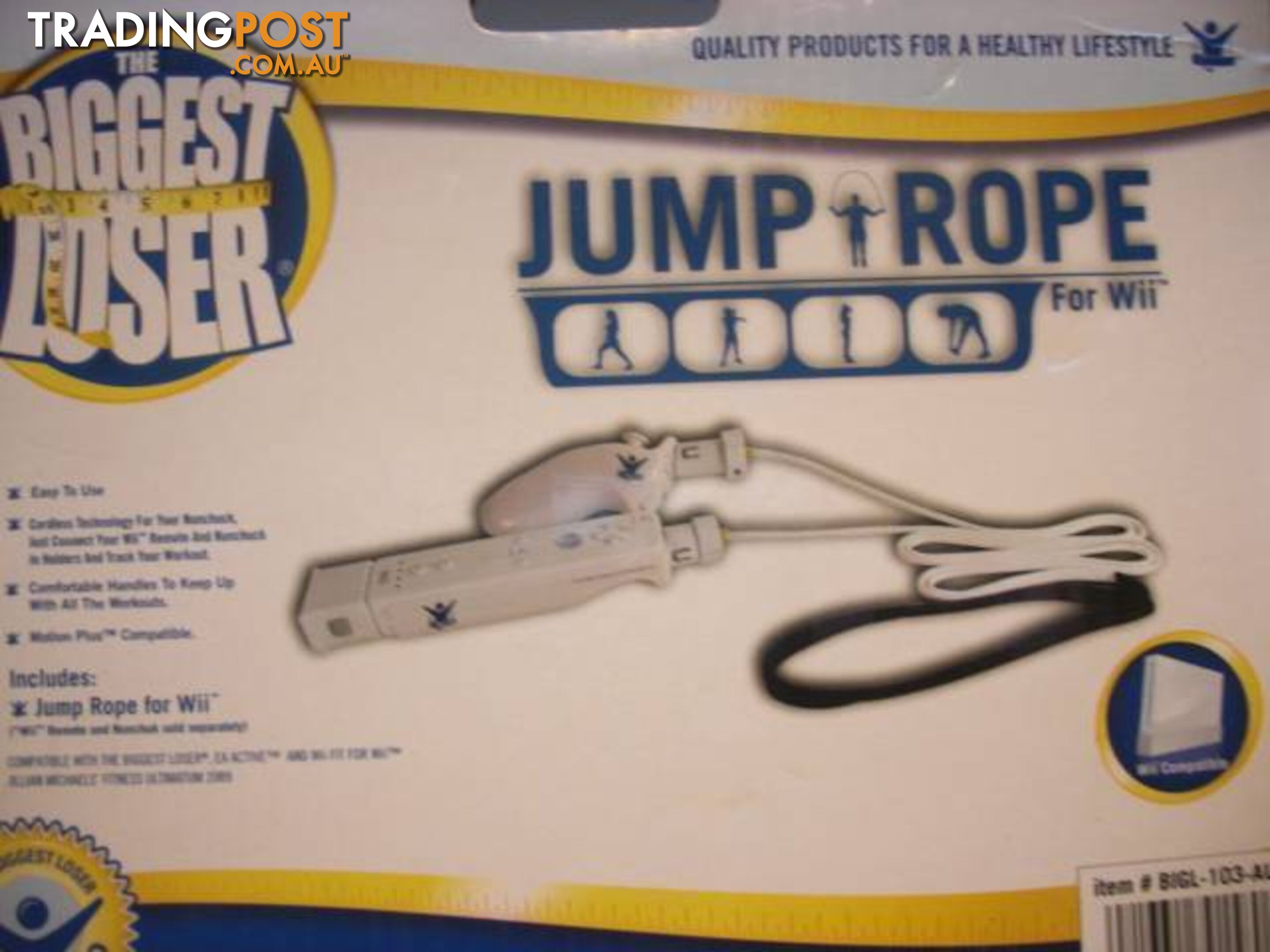 Wii FIT THE BIGGEST LOSER JUMP ROPE FOR Wii PICKUP CLAYTON 3168 O