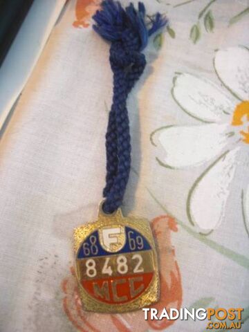 MCC 1968/69 MEMBER MEDALLION vintage melbourne cricket club - photo 3 of 3