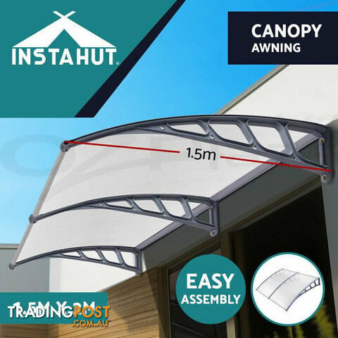 Instahut Window Door Awning Door Canopy Outdoor Patio Sun Shield 1.5mx2m DIY