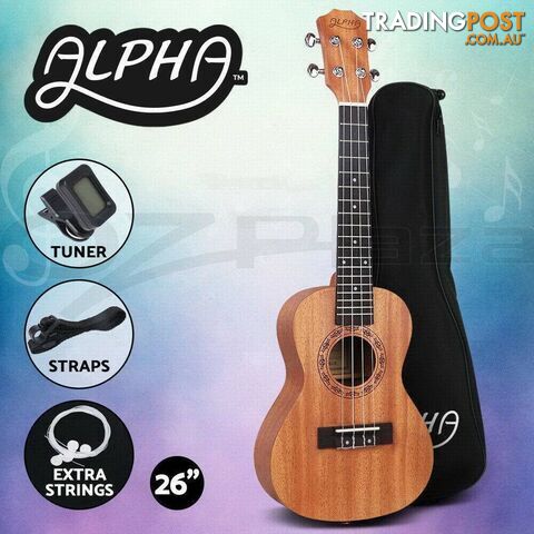 ALPHA 26 Inch Tenor Ukulele Mahogany Ukeleles Uke Hawaii Guitar