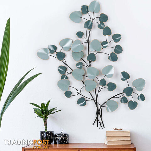 Artiss Metal Wall Art Hanging Sculpture Home Decor Leaf Tree of Life Blue