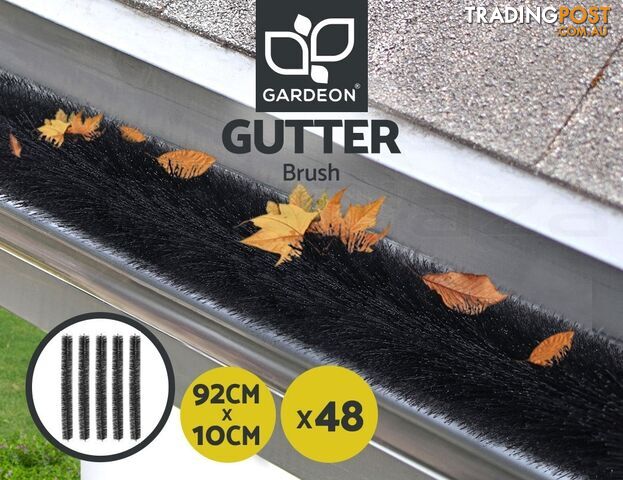 48 Pcs Gutter Brush Guard 92cm X 10cm Length Leaf Twigs Filter Home Garden