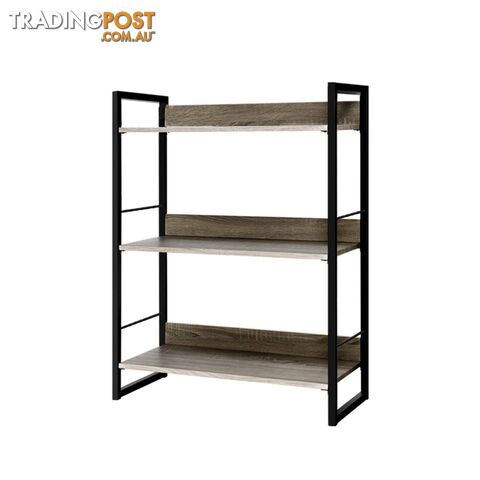 Artiss Bookshelf Display Shelves Metal Bookcase Wooden Book Shelf Wall Storage