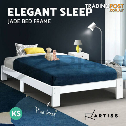 Artiss Bed Frame King Single Size Wooden Mattress Base Timber Platform JADE