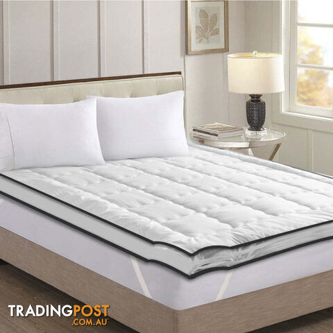 DreamZ Bedding Luxury Pillowtop Mattress Topper Mat Pad Protector Cover King