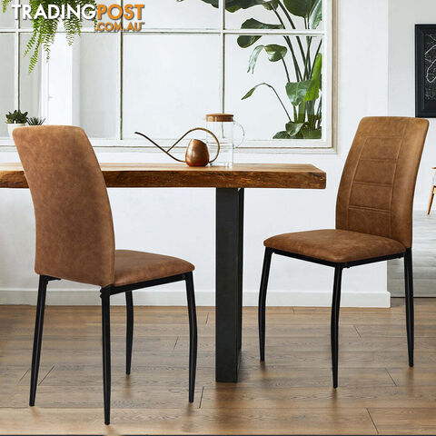 Levede 2x Dining Chairs Leathaire Kitchen