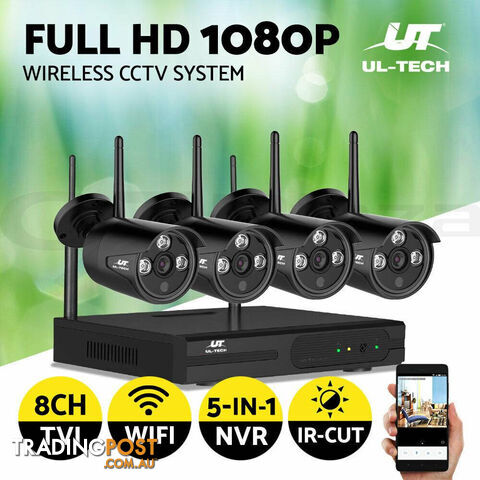 UL-TECH 3MP 8CH Wireless Security Camera NVR Video