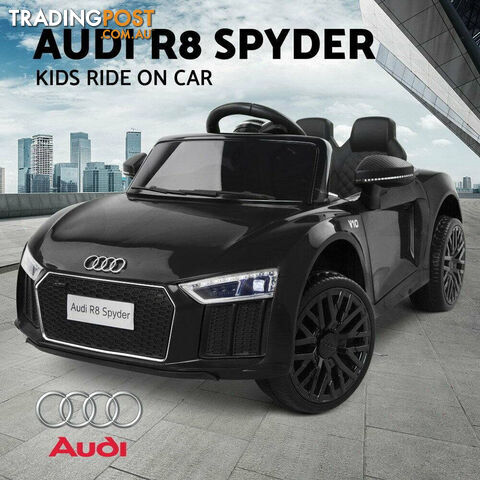 Kids Ride On Car Audi R8 Licensed Electric 12V Black