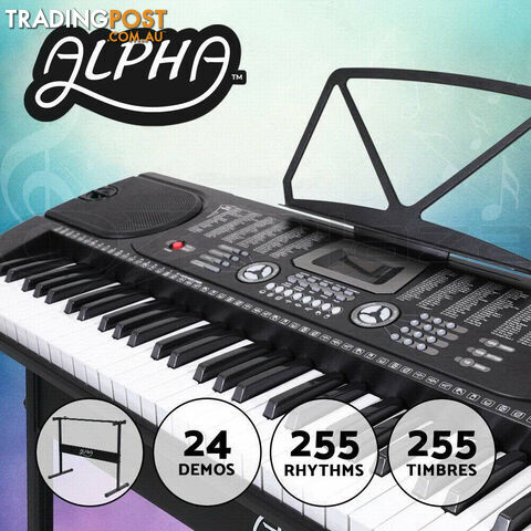 ALPHA 61 Keys LED Electronic Piano Keyboard